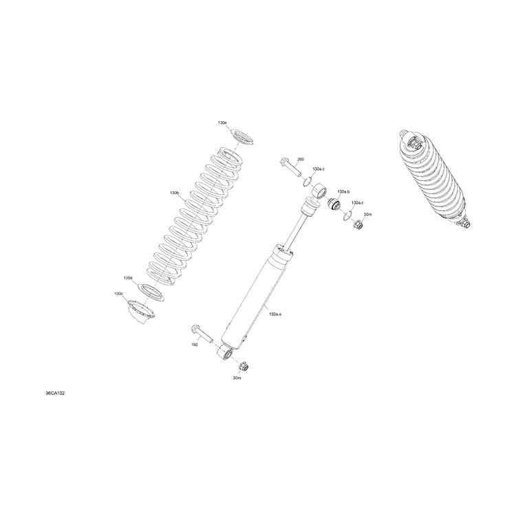 Can-Am - Deep Black, Front Compression Spring - 706204373