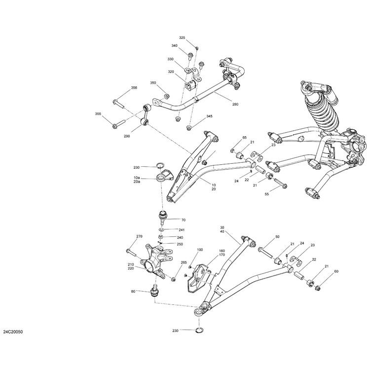 Can-Am - Hyper Silver, RH Upper Suspension Arm - 706204064
