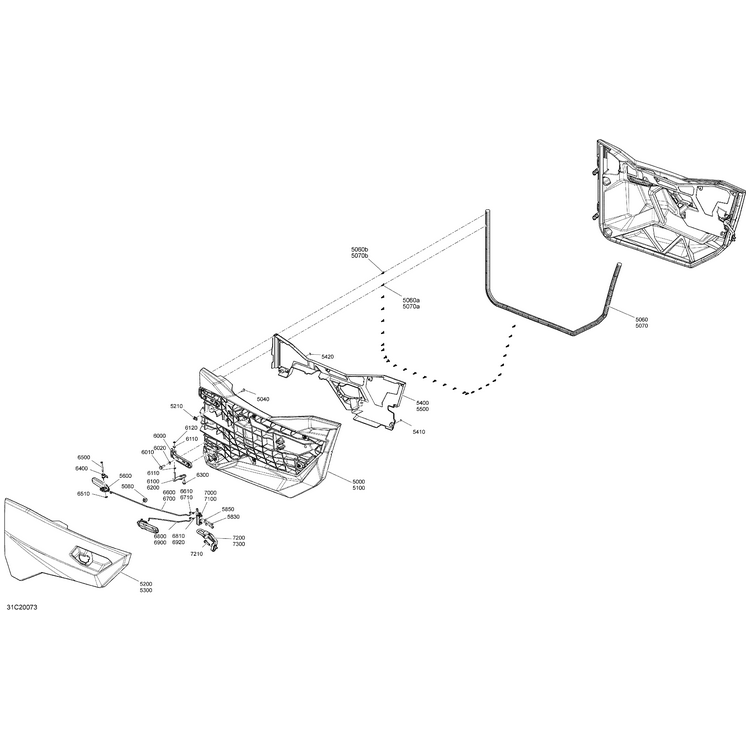 Can-Am - Bright White, RH Front Door Trim Panel - 705012985