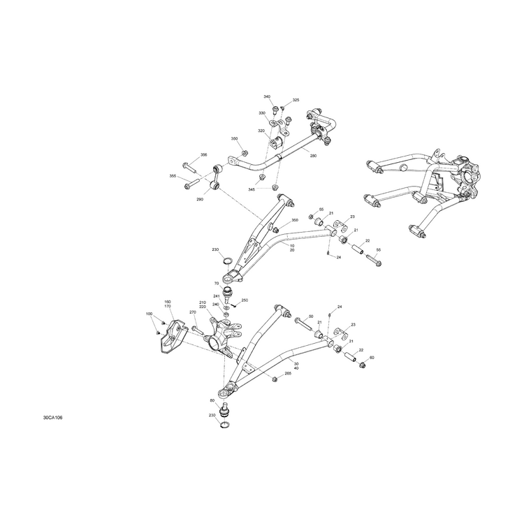 Can-Am - Black Upper Left Suspension Arm - 706204618