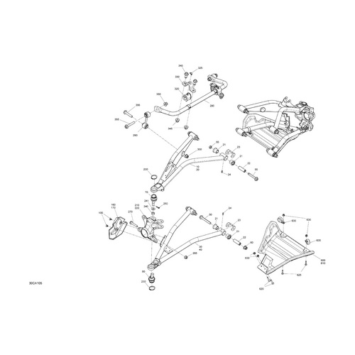 Can-Am - Black, RH Lower Front Suspension Arm - 706203342