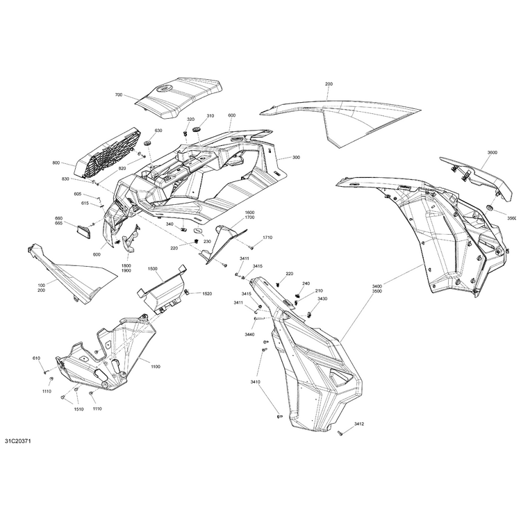 Can-Am - Phoenix Orange, LH Front Fender - 705013335