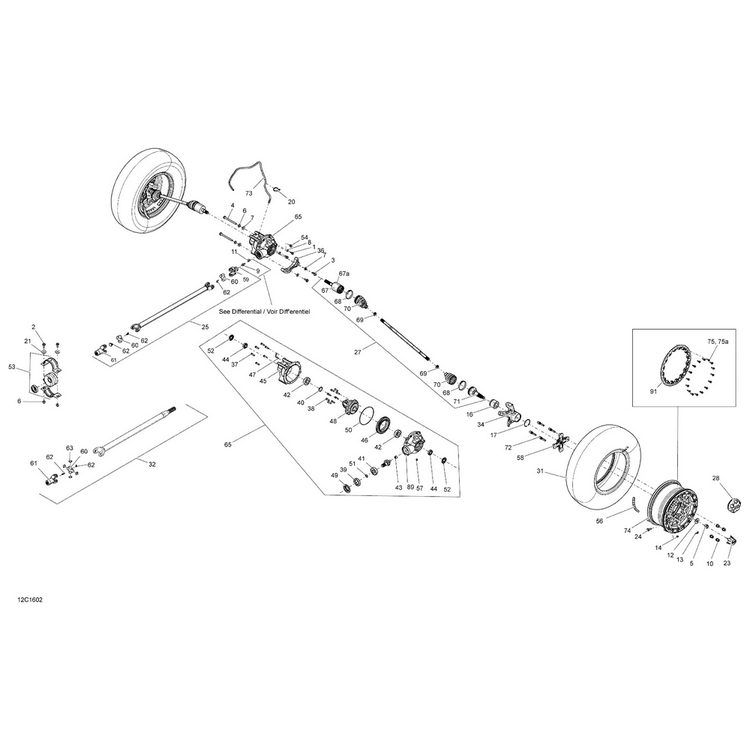 Can-Am - LH Plunging Joint - 705401350