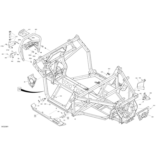 Can-Am - Hyper Silver, RH Guard Panel - 705208693