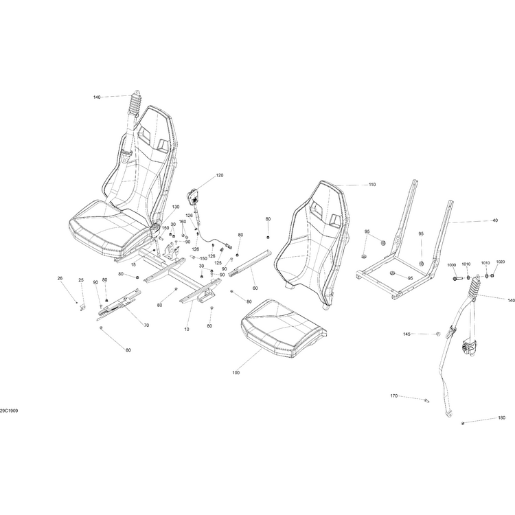 Can-Am - Backrest Assy - 708002431