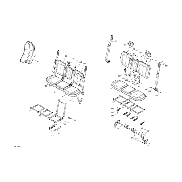 Can-Am - Backrest Assy - 708002795