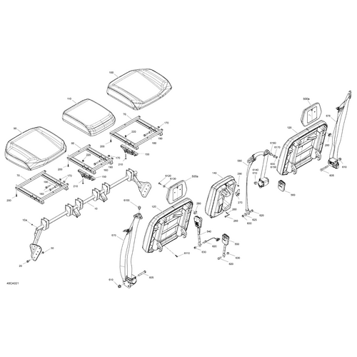 Can-Am - Backrest Assy - 708003155