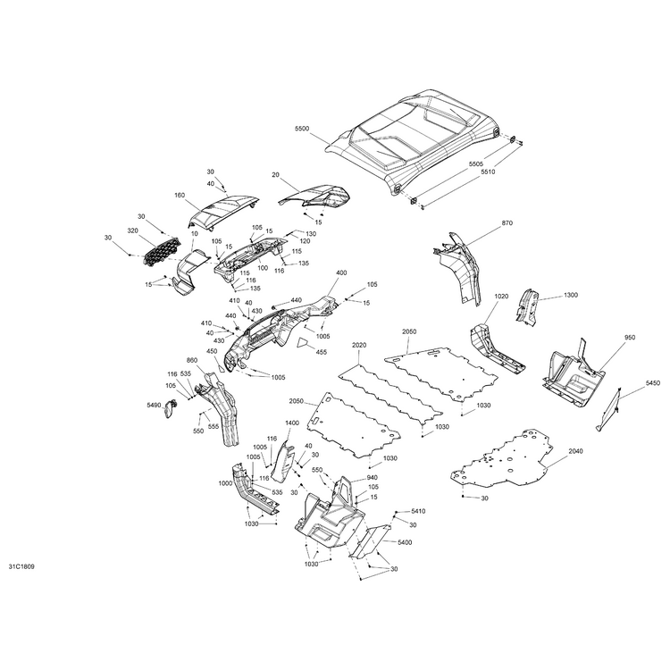 Can-Am - Magnesium LH Front Fender - 705011409