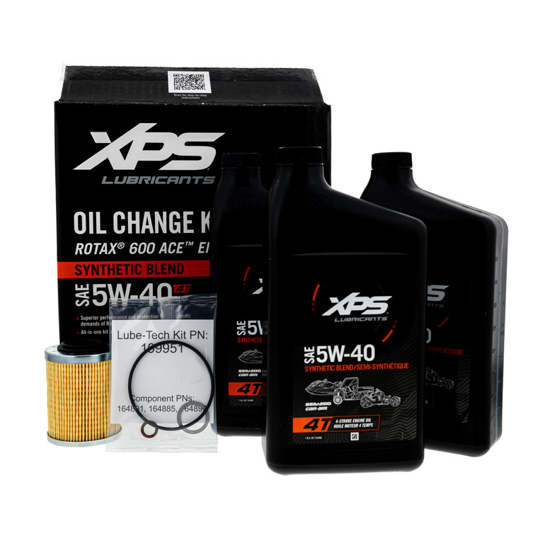 Can-Am 9779298 BRP 4T 5W-40 Synthetic Blend XPS Oil Change Kit Rotax 500cc Twin