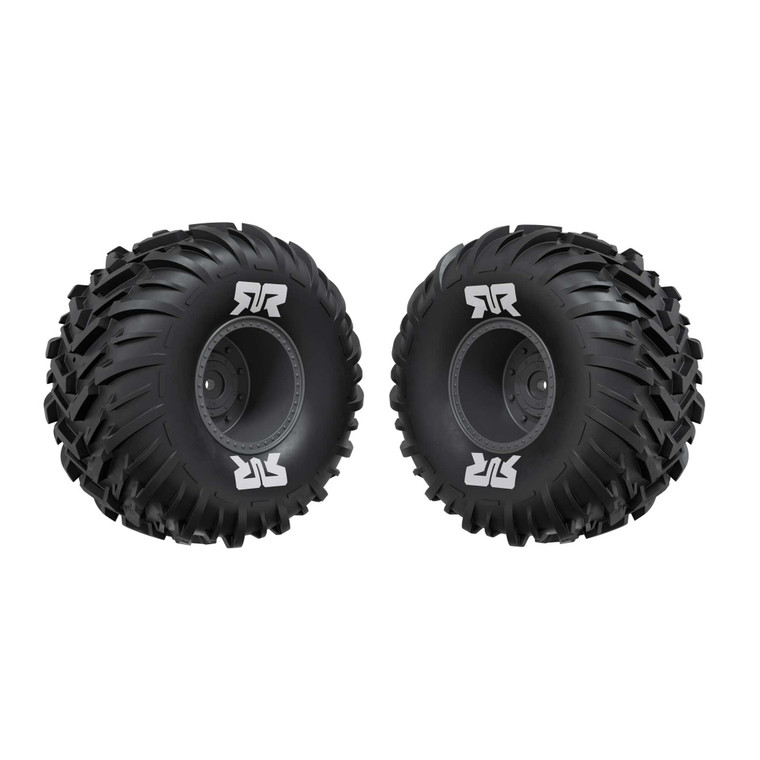 Arrma - dBoots Cut Chevron MT Tire Set Glued - Gun metal - 3419