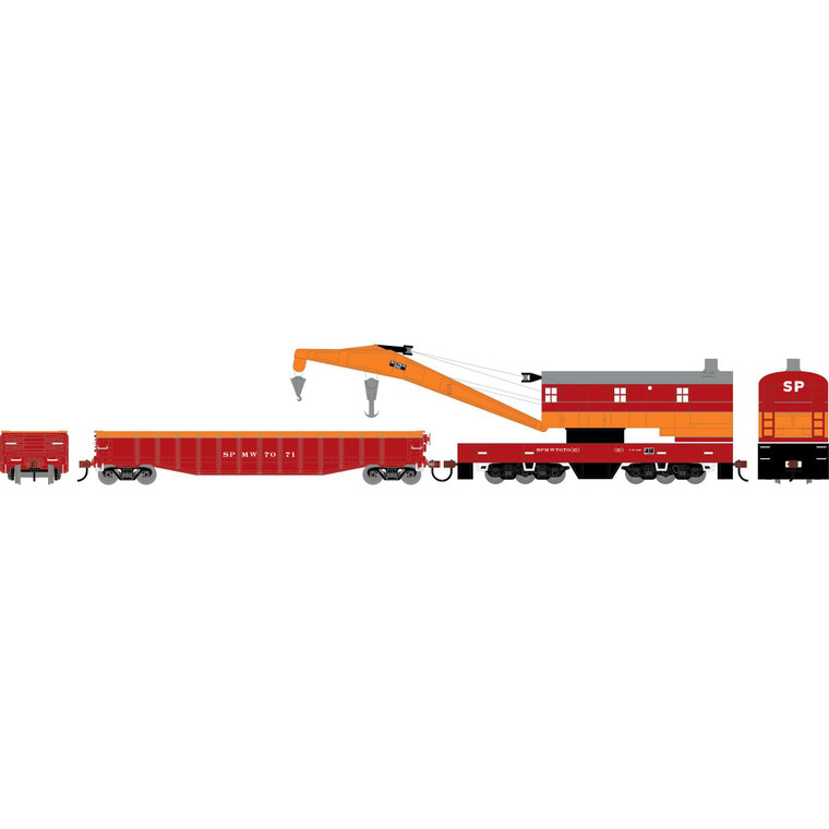 Athearn - HO ATH 200-Ton Crane and 50' Gondola Set, SPMW #7070 (Crane); #7071 (Gondola) - 3620