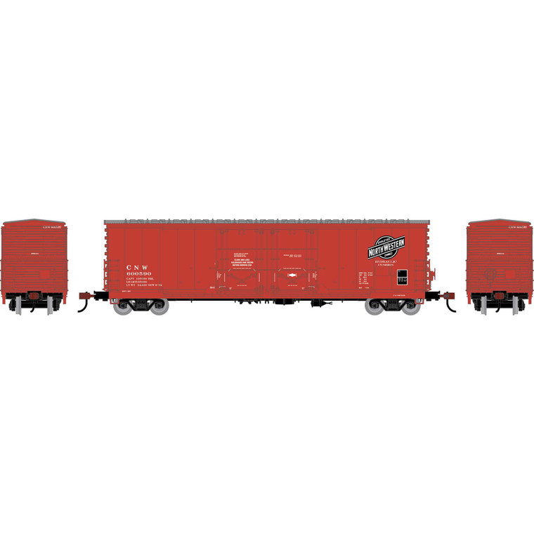 Athearn - HO ATH 50' Evans Double Plug Door Box Car, CNW #600590 - 3634