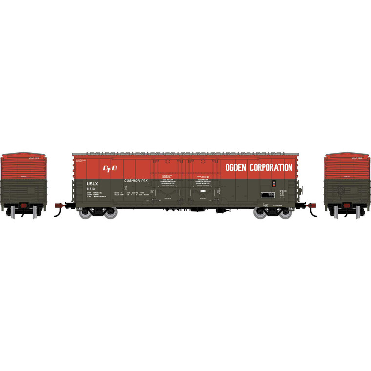 Athearn - HO ATH 50' Evans Double Plug Door Box Car, USLX 'Ogden Corporation' #11513 - 3646