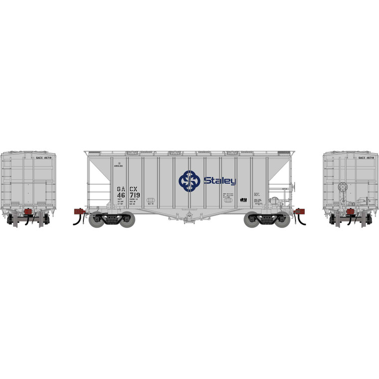 Athearn - HO GEN GATC 2600 Airslide Covered Hopper- Late, GACX 'Staley' #46719 - G-3172