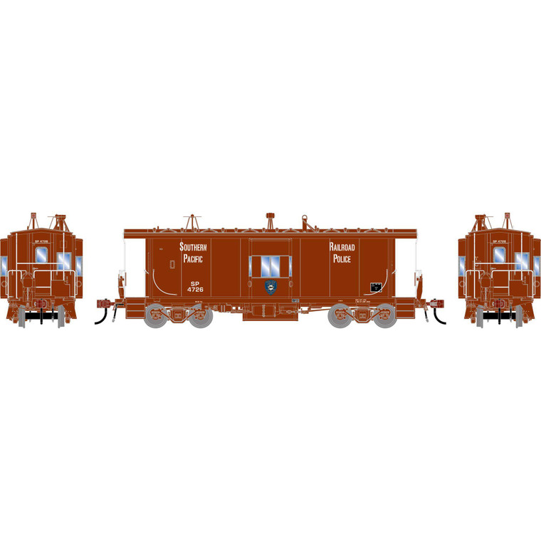 Athearn - HO GEN ICC Bay Window Caboose w/Lights & Sound, SP Police #4726 - G-3219