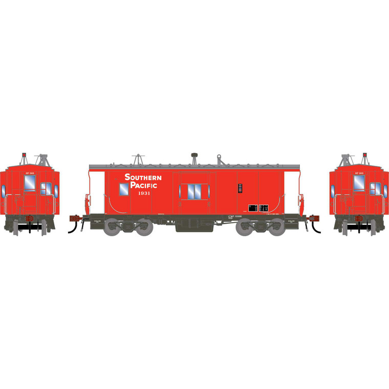 Athearn - HO GEN ICC Bay Window Caboose w/Lights, Legendary Liveries Late Red SP #1931 - G-3198