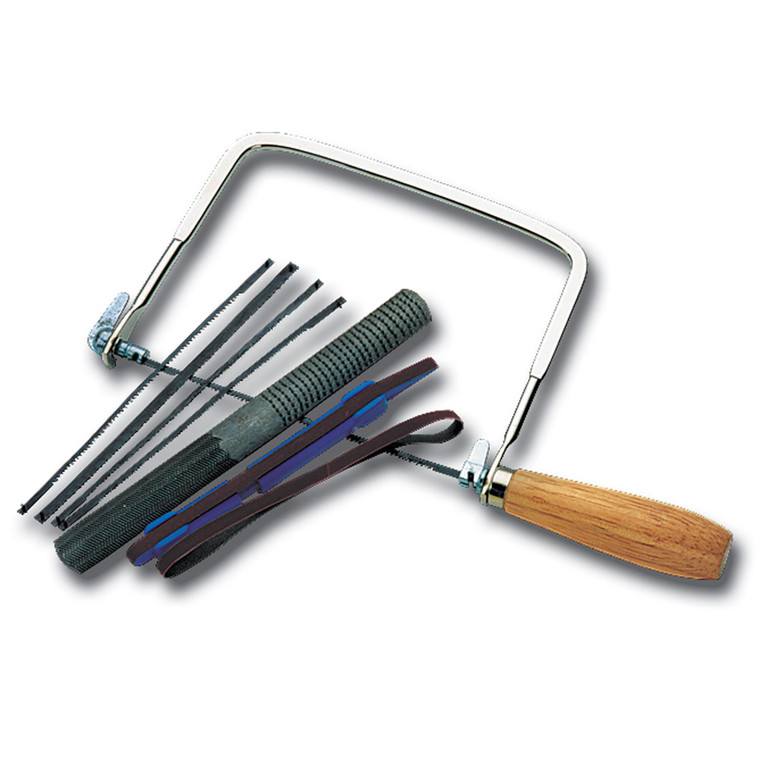 Bsa - Boy Scouts - Tool Set, Includes Wood Coping Saw with Adjustable Wood Handle, 4 Blades, Multipurpose 4-in-1 Hand File, Sanding Stick with 240 and 400 Grit Sanding Belts - 17371