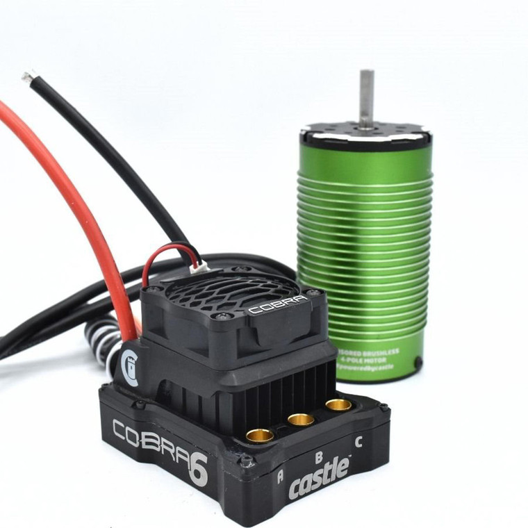 Castle Creations - COBRA 6, 33.6V, 8A PEAK BEC W/1717-1260KV SENSORED MOTOR - 010018403