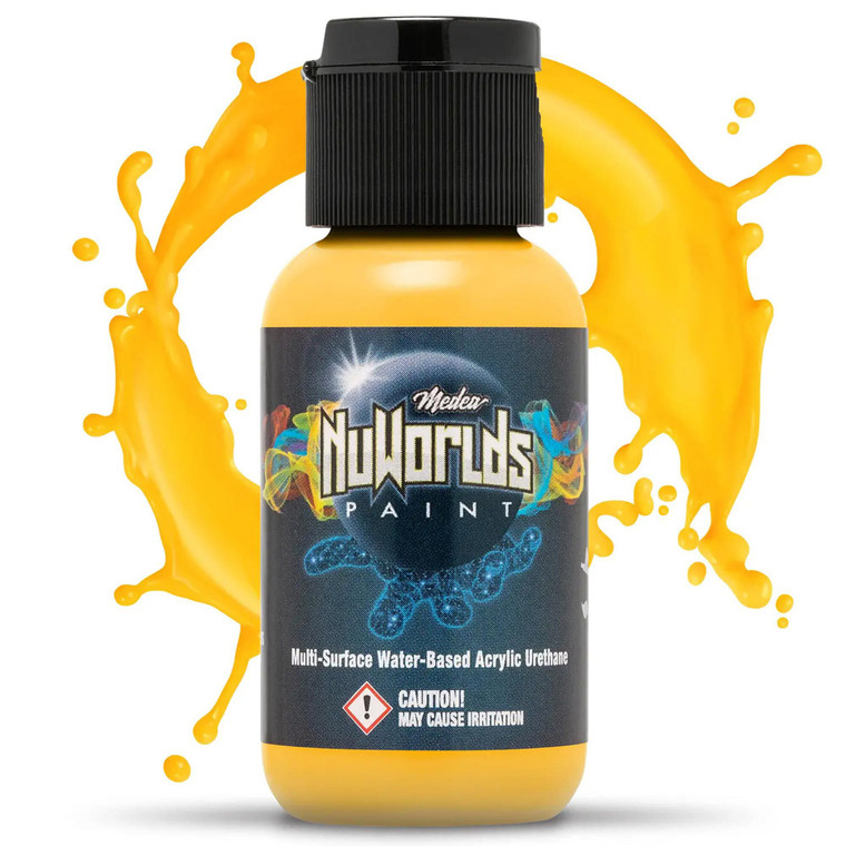 Iwata Airbrushes - Opaque Chrome Yellow 1 oz - NuWorlds Paint - MNW701