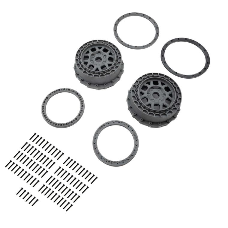 Pro-line Racing - Wheel and Beadlock Set, Gray(2): 5IVE-T 3.0 - 287805
