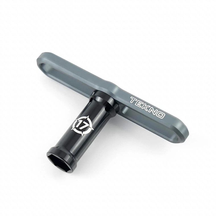 Tekno Rc - 17mm Wheel Wrench and Shock Cap Tool (long shank, aluminum) - 1116B