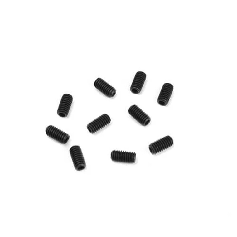 Tekno Rc - M4x8mm Set Screws (black, 10pcs) - 1611