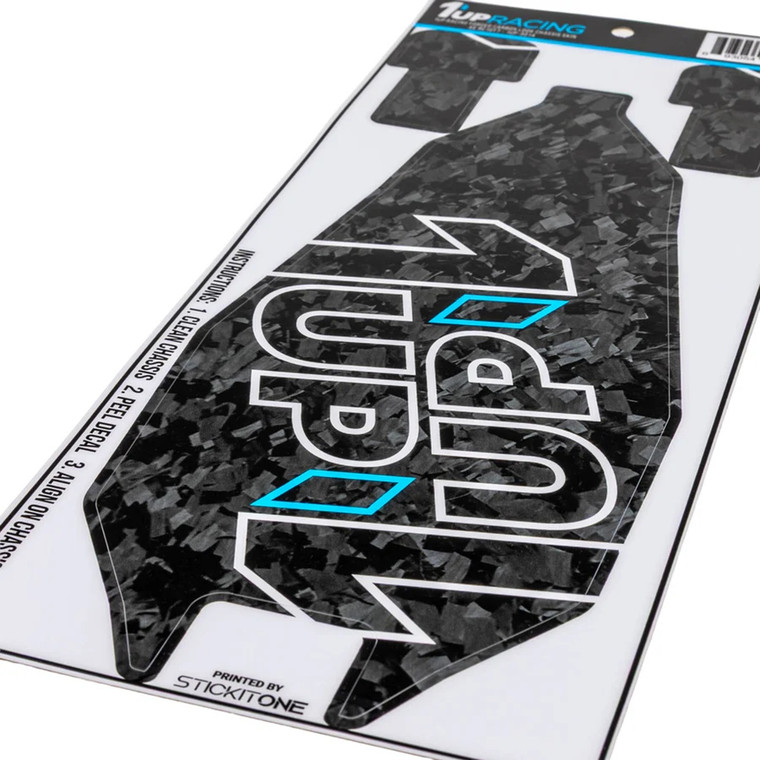 1UP Racing - Forged Carbon Look Chassis Skin - AE RC10T7 - 3014
