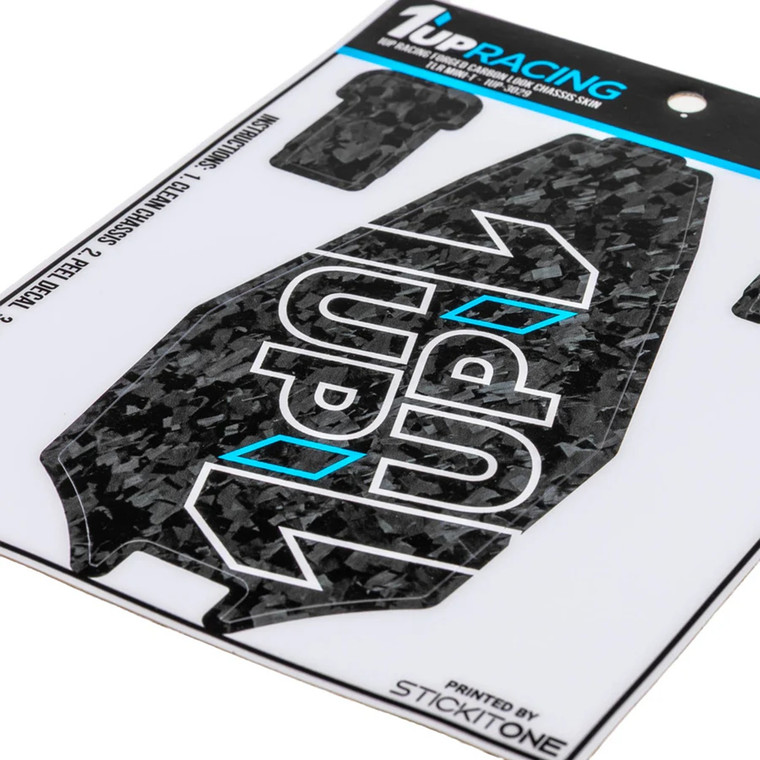 1UP Racing - Forged Carbon Look Chassis Skin - Losi Mini-T - 3029