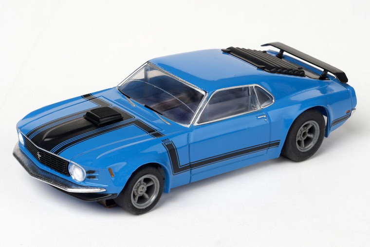 AFX Racing - Mustang Boss 302, Blue, HO Scale Slot Car - 22026