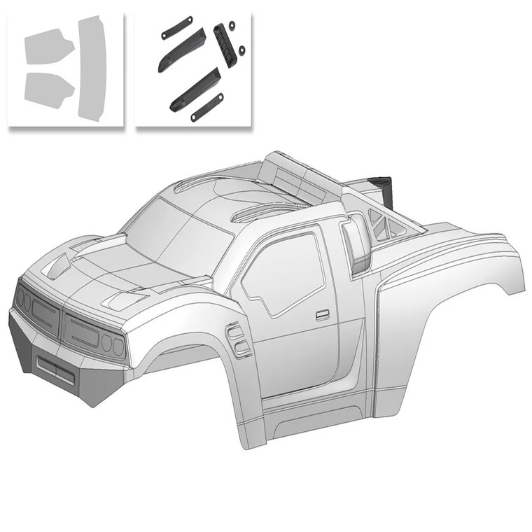 Corally - Polycarbonate Body - Punisher XD - Clear - Cut - Decals - 1 - 00230-0095