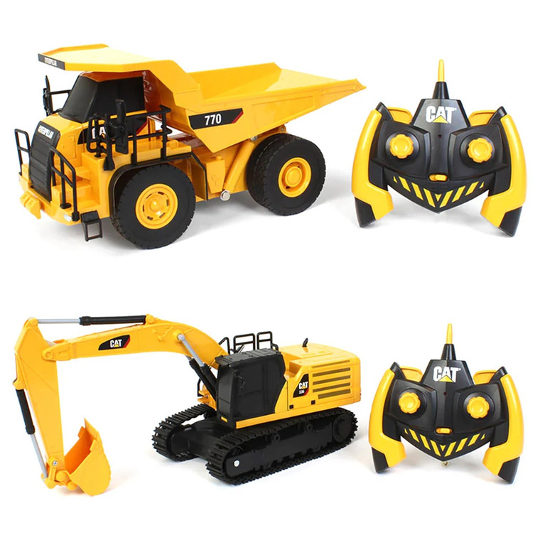 Diecast Masters - 1:35 RC Cat 336 Hydraulic Excavator + 770 Mining Truck - 25801
