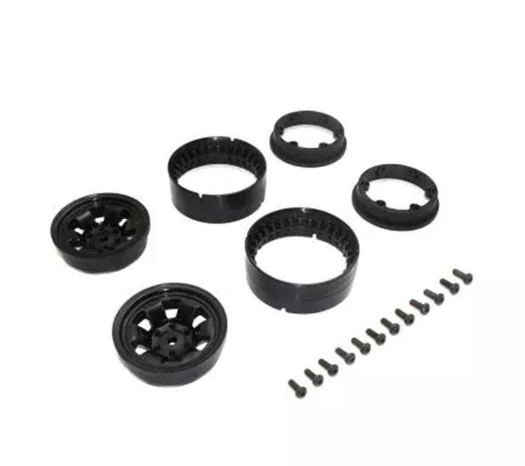 Kyosho - Bead-lock Wheel 1.9" Spoke Black (KC10/2pcs) - CLH002BK