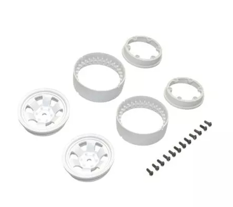 Kyosho - Bead-lock Wheel 1.9" Spoke White (KC10/2pcs) - CLH002WH