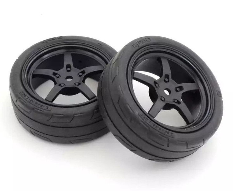 Kyosho - Glued TC Tire FZ02 (M/5-S Racing Wheel/BL/2p) - FATH705BKMB