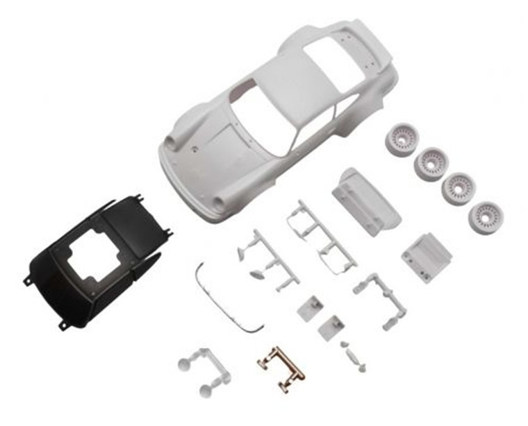 Kyosho - Porsche 934 RSR White Body Set with Rims - MZN238