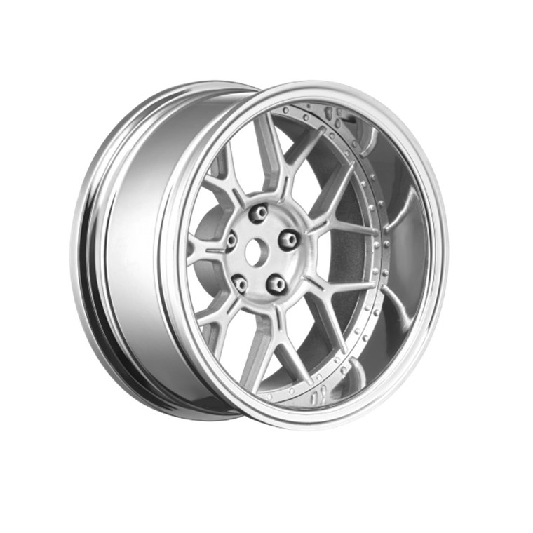 Louise R/C - 14 Spoke Matte Silver 1/10 Drift Wheel, 2, 4, 6, 8mm - LNHA561