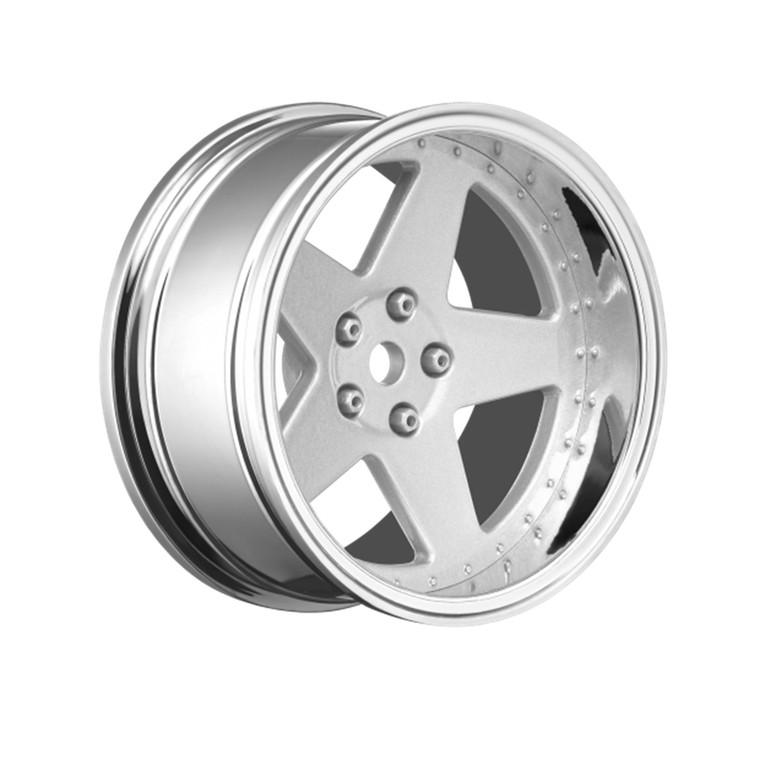 Louise R/C - 5 Spoke Matte Silver 1/10 Drift Wheel, 2, 4, 6, 8mm - LNHA559