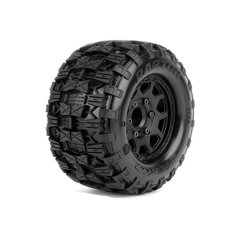 Power Hobby - 1/10 2.8" MT Raptor Belted Mounted Tires (2) w/ Removable - 2805CBMSGB