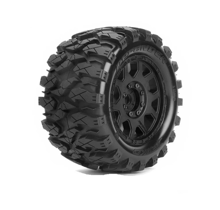 Power Hobby - 1/8 MT 3.8" Defender Belted Mounted Tires w/ Removable Hex - 1806CBCSGB