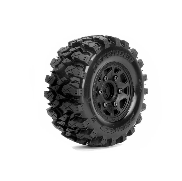 Power Hobby - Defender SC Belted Tires (2) w/ Removable Hex Wheels - 3109CBMSGB