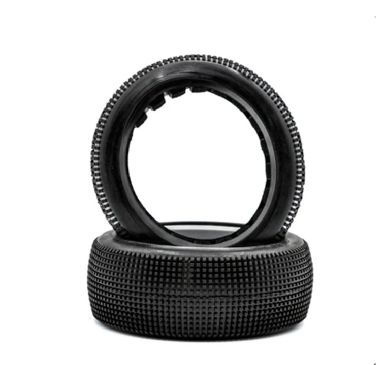 Raw Speed - Mach One - 1/8 Buggy Tires, Double Yellow Soft Long Wear, - 180112SLB