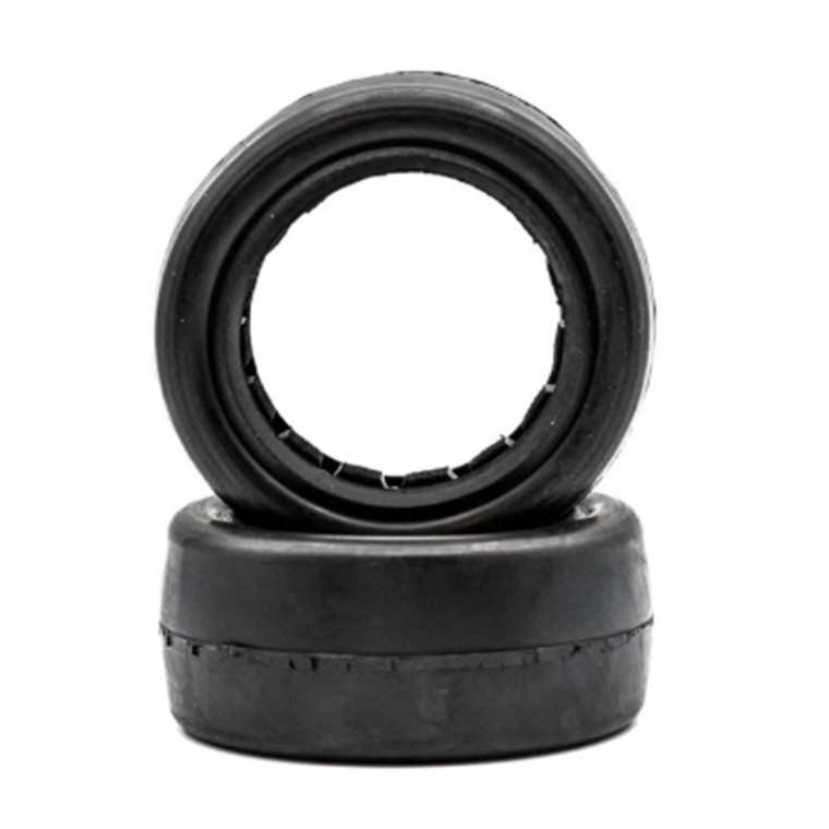 Raw Speed - Slick - 2.2" 4WD Front Buggy Tires w/ Inserts, Red, Yellow - 100201MCB