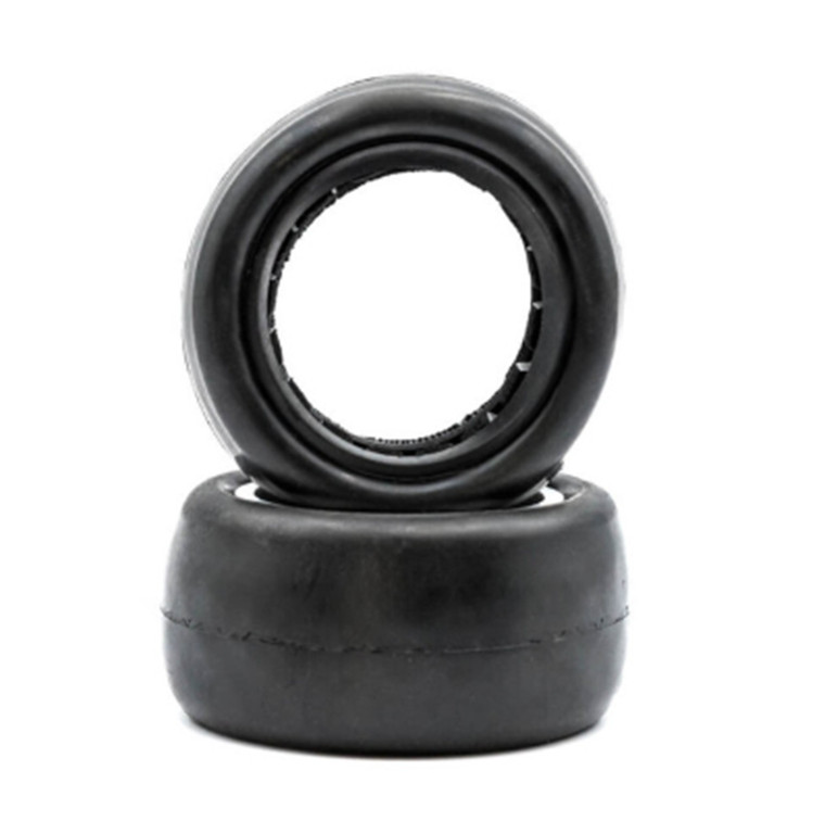 Raw Speed - Slick - 2.2" Rear Buggy Tires w/ Inserts, Green, Yellow - 161101RAB