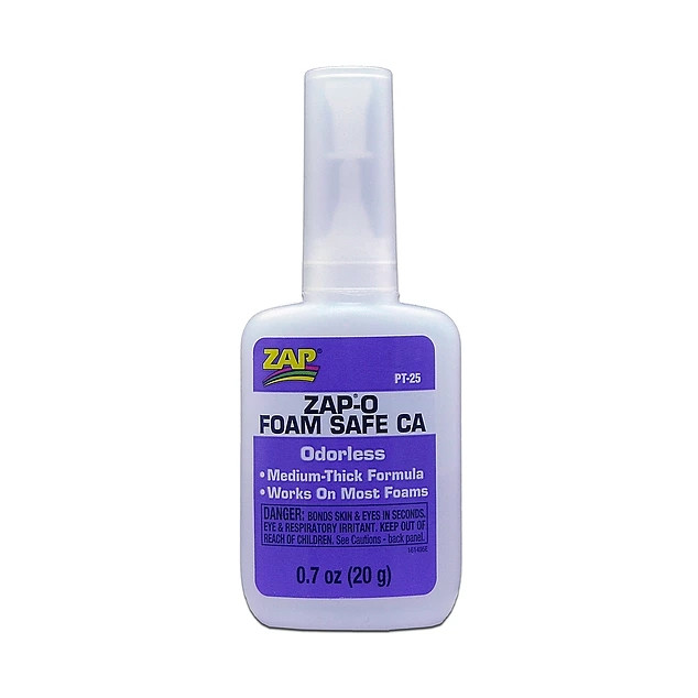 ZAP Glue - Zap-O Foam Safe CA 20-gram Bottle - PT-25
