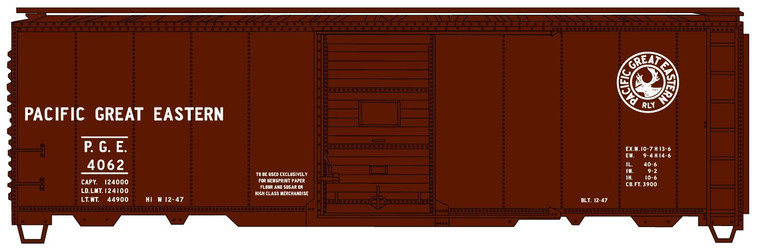 Accurail - HO 40'Riveted Steel Boxcar PGE - 81933