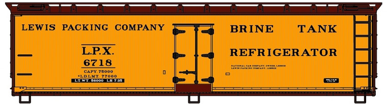 Accurail - HO 40'Wood Reefer Lewis Packing Co. - 81942