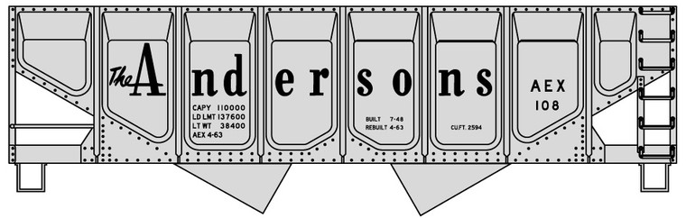 Accurail - HO The Andersons Sngl Lt Gray 108 or 124 - 81961