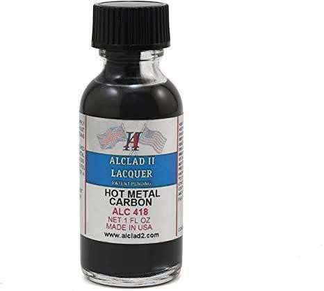 Alclad - 1oz Bottle Hot Metal Carbon Lacquer (12) - 418