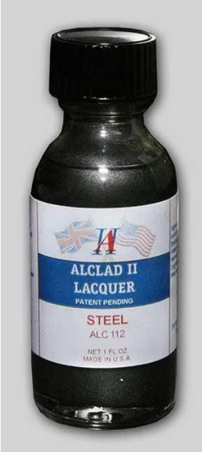 Alclad - 1oz Bottle Steel Lacquer (12) - 112