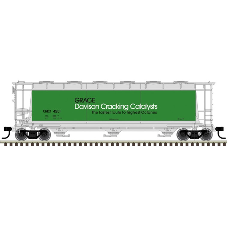 Atlas Model Railroad Co. - HO 3 Bay Cylindrical Hopper CRDX #4512 - 20008210
